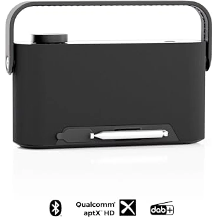 Nubert nuGo! ONE+ | Bluetooth-Lautsprecher Schwarz | Akku für 24h Laufzeit | Integriertes Radio mit DAB+ und UKW/FM | 2,9" IPS-Display | IPX5 Spritzwasserschutz | Mit Tragegriff – Bild 3