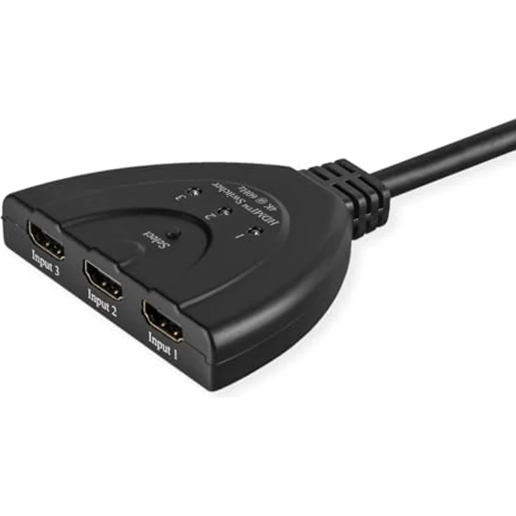 VALUE 4K HDMI Switch, 3-Fach mit Umschaltung bis 4K60, automatische Erkennung, für drei HDMI-Quellen – Bild 5