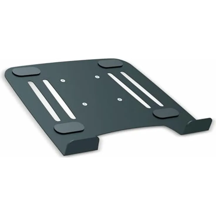 PureMounts PM-Adapt-NB Notebookhalterung für VESA Tischhalterungen, schwarz, mit Silikonfüßen und ausklappbaren Stoppern, kompatibel mit VESA 75x75 und 100x100, für Notebooks von 240mm bis 420mm