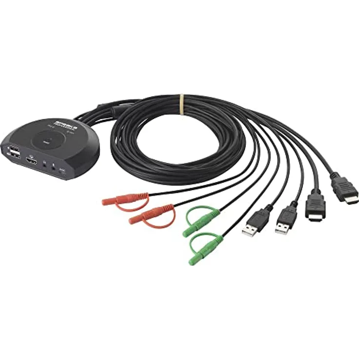 SpeaKa Professional SP-KVM-210 2 Port KVM-Umschalter HDMI Tastatur 4096 x 2160 Pixel