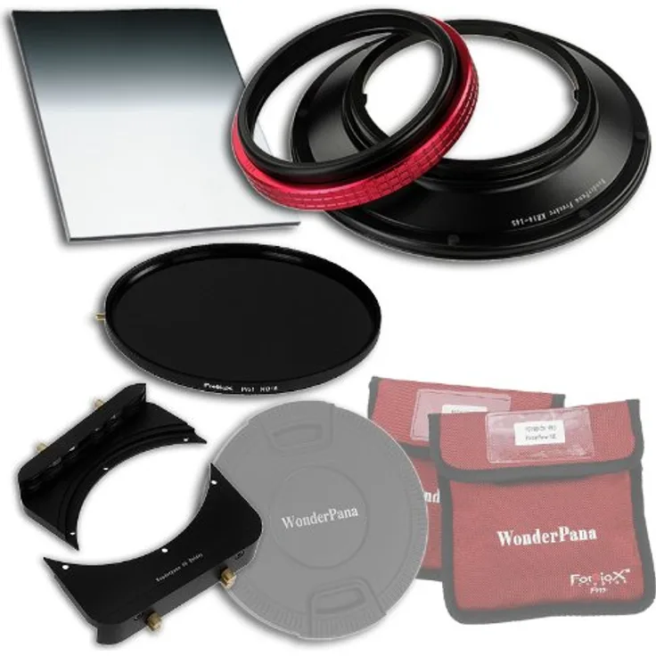 WonderPana 66 FreeArc Essentials ND 0.6HE Kit - Rotating 145mm Filter System Holder, Lens Cap, Fotodiox Pro 6.6"x8.5" 0.6 (2-stop) Hard Edge Grad ND and 145mm ND16 (4-Stop) Filters for the Various 14mm Full Frames (Samyang, Rokinon, Polaroid, Vivitar, Bower, Falcon, Pro-Optic, Bell & Howell, Opteka, Walimax)