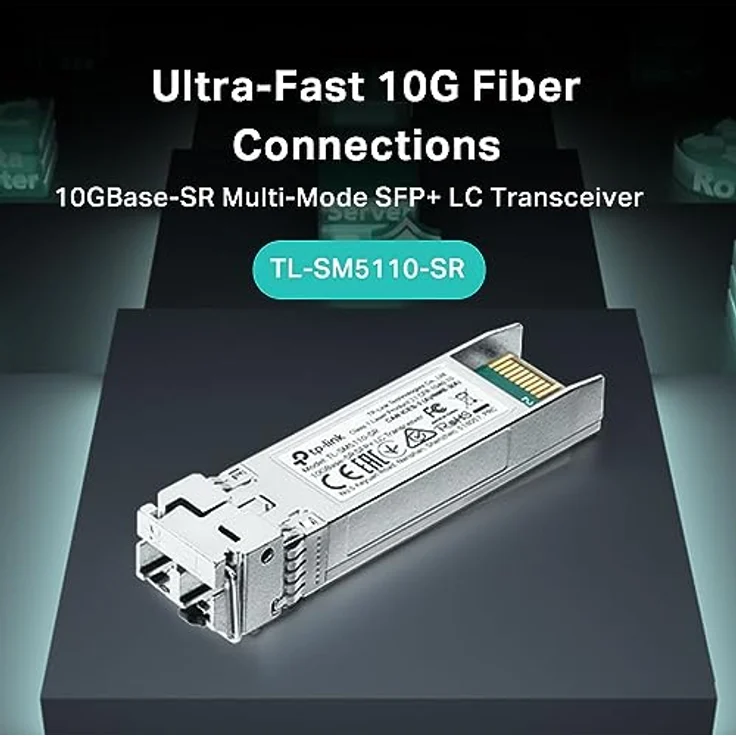 TP-Link SM6110-SR, 10G/25Gbase-SR SFP+/SFP28 LC Transceiver bis 300m, Silber, Hot-Swap, Digital Diagnostics Monitoring, für SX6632YF, SG3428X und SG345 – Bild 4
