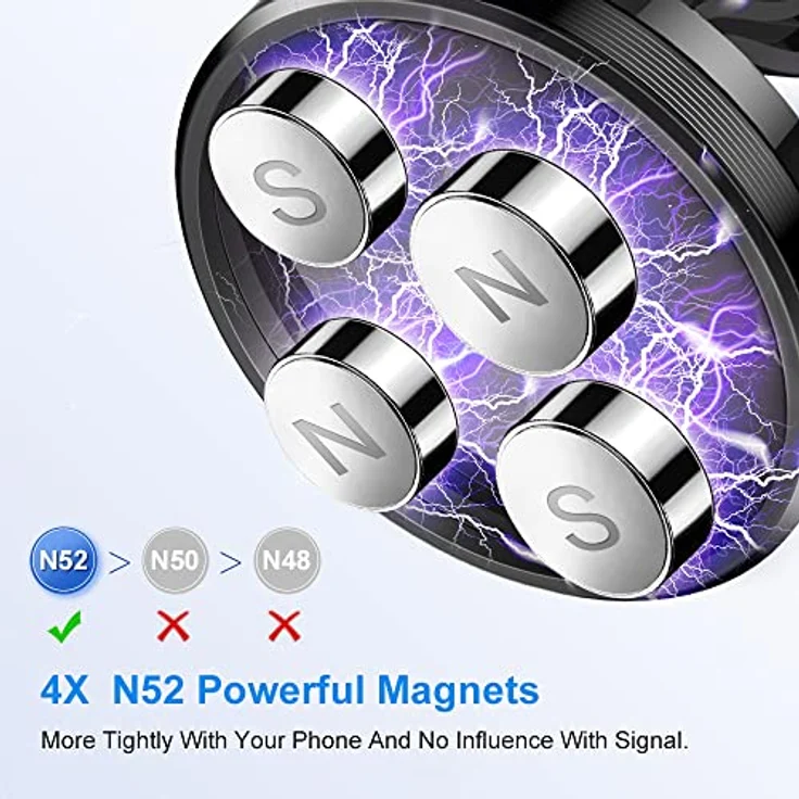 FLOVEME Handyhalterung Auto Magnet Armaturenbrett, Magnetische Handyhalter fürs Auto mit Klebrige Basis, Einstellbar KFZ Handy Halterung Kompatibel für iPhone 11 Pro XS XR X 8 7 Samsung Huawei usw – Bild 2