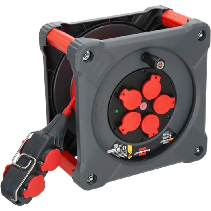 Brennenstuhl Professional Baustellen-Kabeltrommel mit Powerblock KC 3210 5, 33+5m, rot – Bild 1