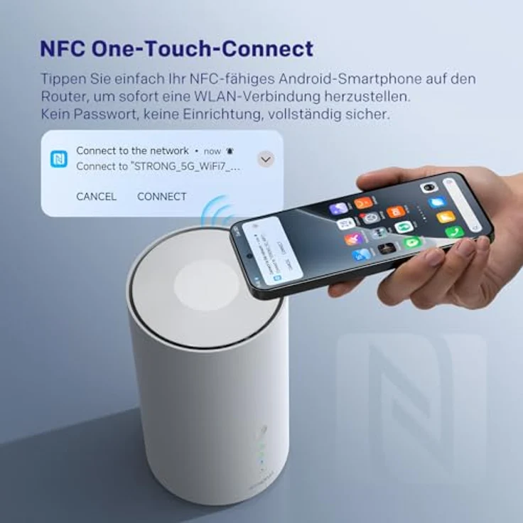 STRONG 5G WLAN Router BE7200, Wi-Fi 7 mit Qualcomm Dragonwing Modem, 7,2 Gbit/s, 2,5 Gbit/s WAN/LAN Port, RJ11 Telefonanschluss, NFC One-Tap, WAN-Failover, weiß – Bild 5