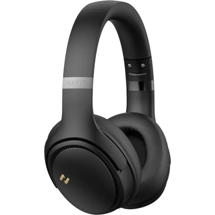 HAVIT H630BT Pro ANC On-Ear Faltbare Bluetooth Kopfhörer, 50 Stunden Akkulaufzeit, Dual Device Unterstützung, Schwarz – Bild 3