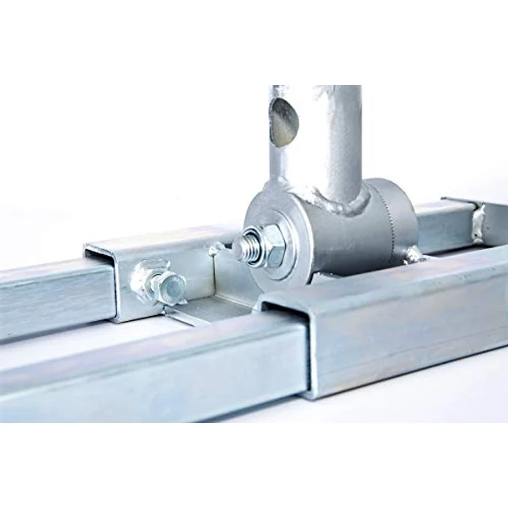 Premium X Deluxe X130-48 Dachsparrenhalter, 130 cm Mast Sparren-Halterung für Sat-Antenne, feuerverzinkter Stahl, schwarz, mit Aluminium-Dach-Abdeckung und Gummitülle – Bild 5