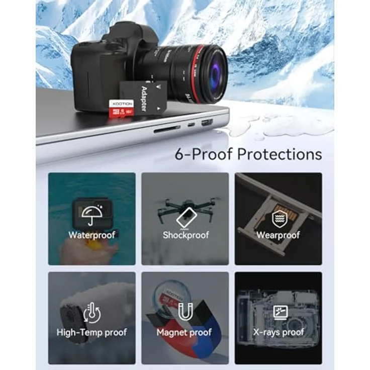 KOOTION Micro SD Karte 16GB Class 10, 5er Pack UHS-I Speicherkarte für Android Smartphones, Tablets und Kameras, hohe Lesegeschwindigkeit bis zu 80 MB/s, wasserbeständig und stoßfest – Bild 3