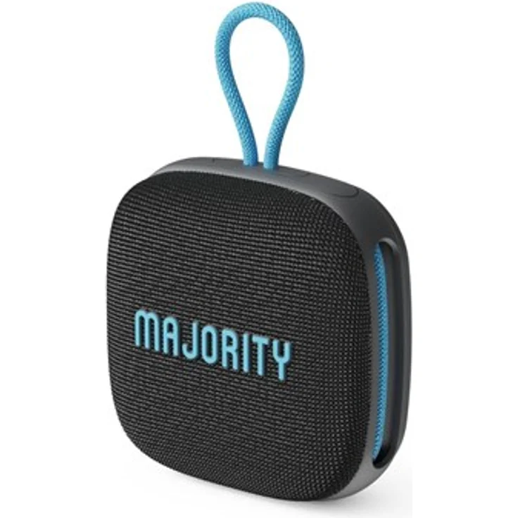 Majority Move 1 (M1) Bluetooth Speaker, 12W tragbarer Lautsprecher mit IPX65 Schutz, Bluetooth 6.0, 2600mAh Akku für bis zu 70 Stunden Wiedergabezeit, Schwarz