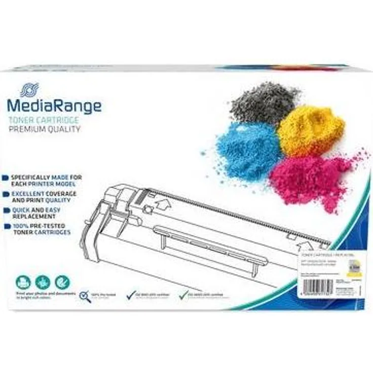 MediaRange Tonerkassette für CE402A/507A (Y), gelb, exzellente Druckqualität, kompatibel mit Laserdruckern und Multifunktionsgeräten