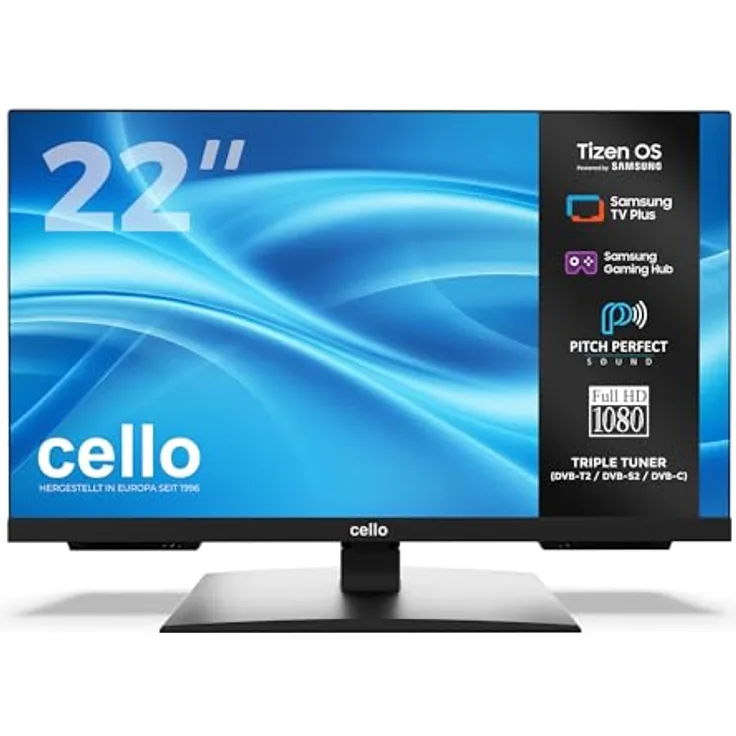 CELLO Cello 22 Tizen OS, Full HD LED Smart TV mit Triple Tuner, Pitch Perfect Sound, Bluetooth, WLAN und Tizen App Store