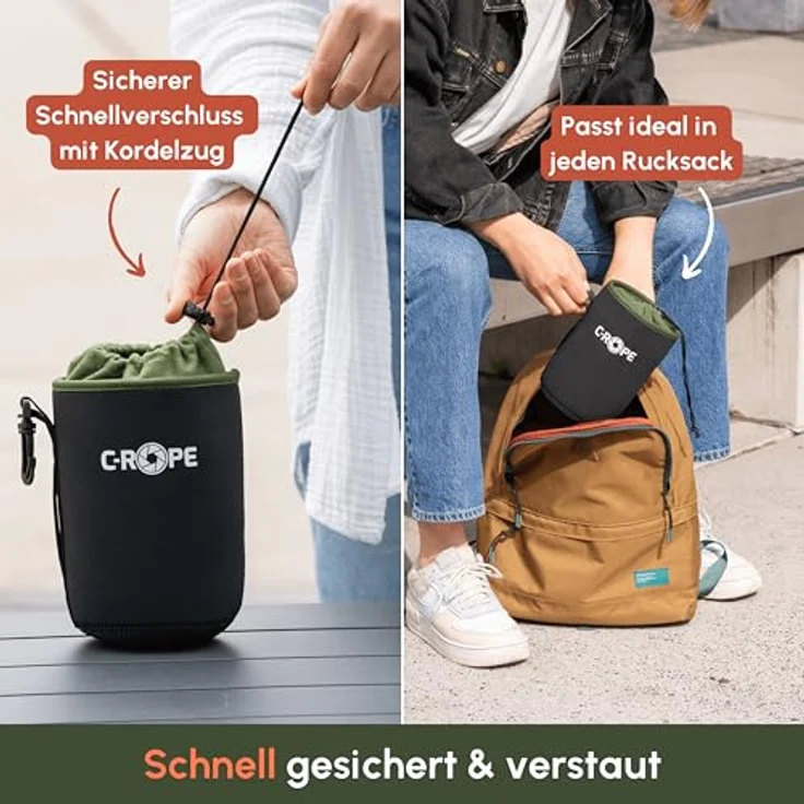 C-Rope Neopren Objektivbeutel mit Fleece-Fütterung, Größe XXL, wasserabweisend & vielseitig einsetzbar - Preisvergleich – Bild 3