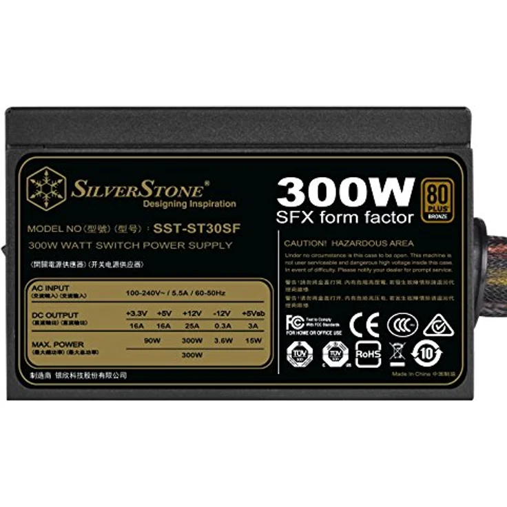 SilverStone SST-ST30SF v 2.0 - SFX Serie, 300W 80 Plus Bronze flüsterleises PC-Netzteil mit 92 mm-Lüfter – Bild 10