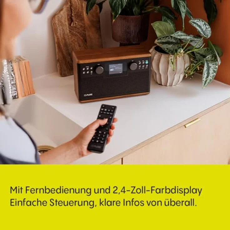 Pure Classic H6, digitales Stereo-Radio mit 30 W Stereoleistung, DAB+/FM, Bluetooth 5.3, Coffee Brown/Walnut – Bild 6