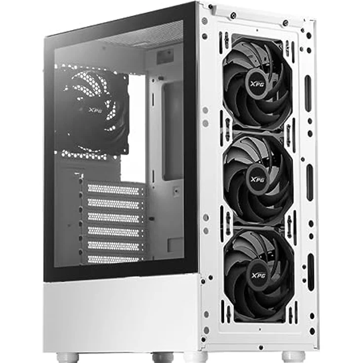 XPG Valor MESH (kompaktes ATX-Mid-Tower-Gehäuse, MESH-Frontpanel-Design, 3mm-gehärtetes Glas-Seitenpanel, vorinstallierte x4 120mm Lüfter) – Bild 4
