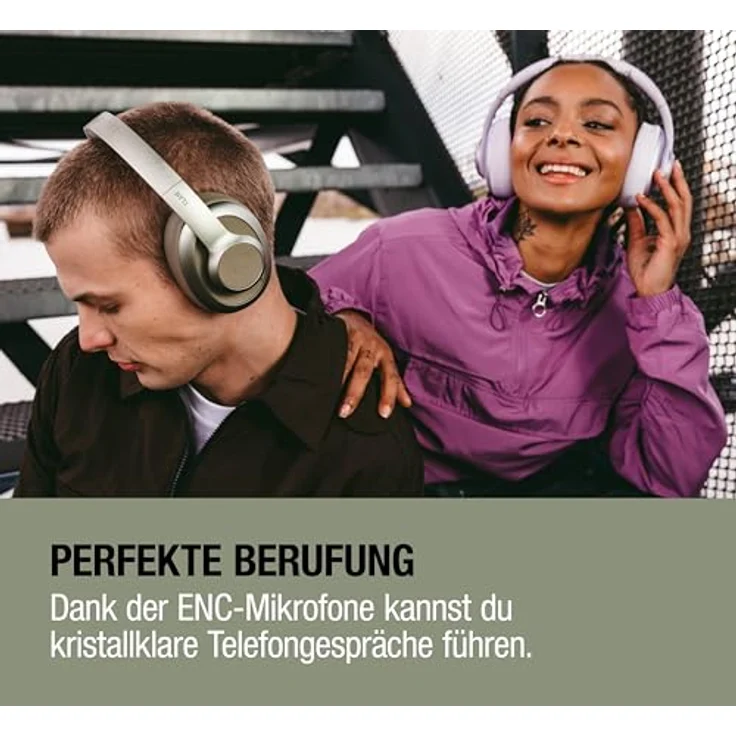 Fresh'N Rebel Clam Ace 2, Kabellose Kopfhörer mit 100 Stunden Akkulaufzeit und Geräuschunterdrückung, Grün – Bild 7