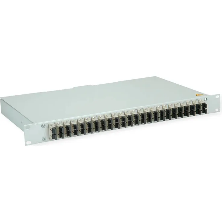 Telegärtner BASIS LWL-Panel 1HE mit 24 SC Duplex Kupplungen, beige, OM2