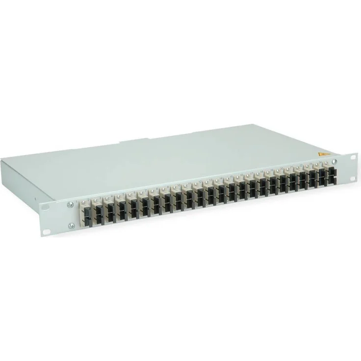 Telegärtner BASIS LWL-Panel 1HE mit 24 SC Duplex Kupplungen, beige, OM2