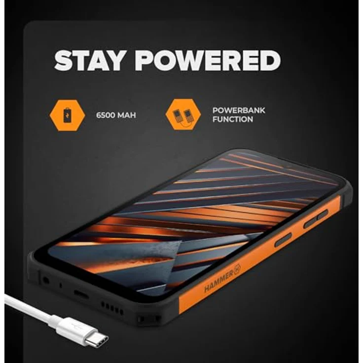 Hammer Iron Va 4GB/64GB 6.5´´ Schwarz - Robustes Smartphone mit großem Akku, IP69-Zertifizierung und Octa-Core-Prozessor – Bild 8