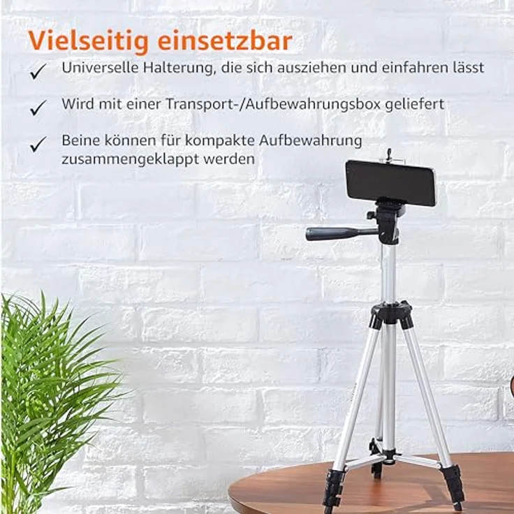 AmazonBasics – Universelles Smartphone-Stativ, 127 cm, Aluminium – Bild 7