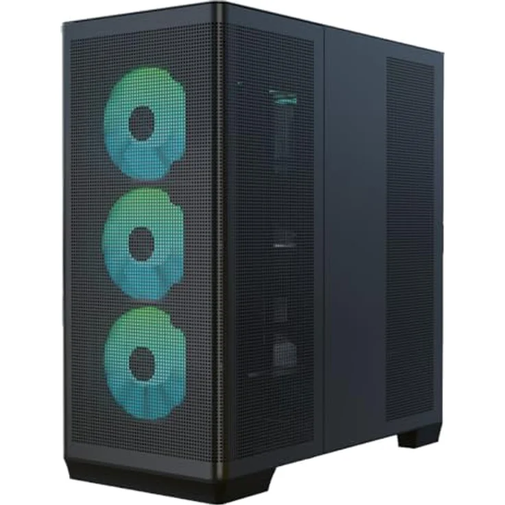 APNX GEH Midi C1-R-BK-V1 Computergehäuse, MicroATX, Mini-ITX kompatibel, Schwarz – Bild 1