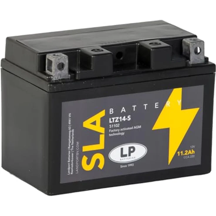 Landport AGM SLA 12V 11,2Ah Motorradbatterie MS LTZ14-S, wartungsfrei, hohe Kaltstartleistung, flexibel installierbar – Bild 2