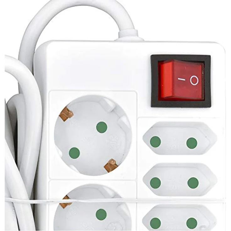 HEITECH Promotion GmbH 04003500 Steckdosenleiste, 250 V, 9-Fach, mit Schalter – Bild 3