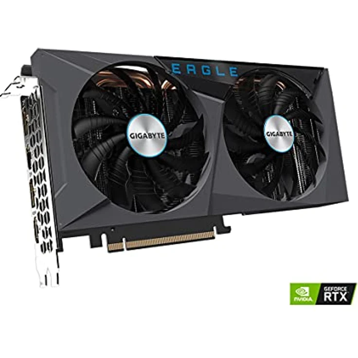 GIGABYTE GeForce RTX 3060 EAGLE OC 12G (REV2.0) Grafikkarte, 2x WINDFORCE Lüfter, 12GB 192-Bit GDDR6, GV-N3060EAGLE OC-12GD REV2.0 Grafikkarte – Bild 2
