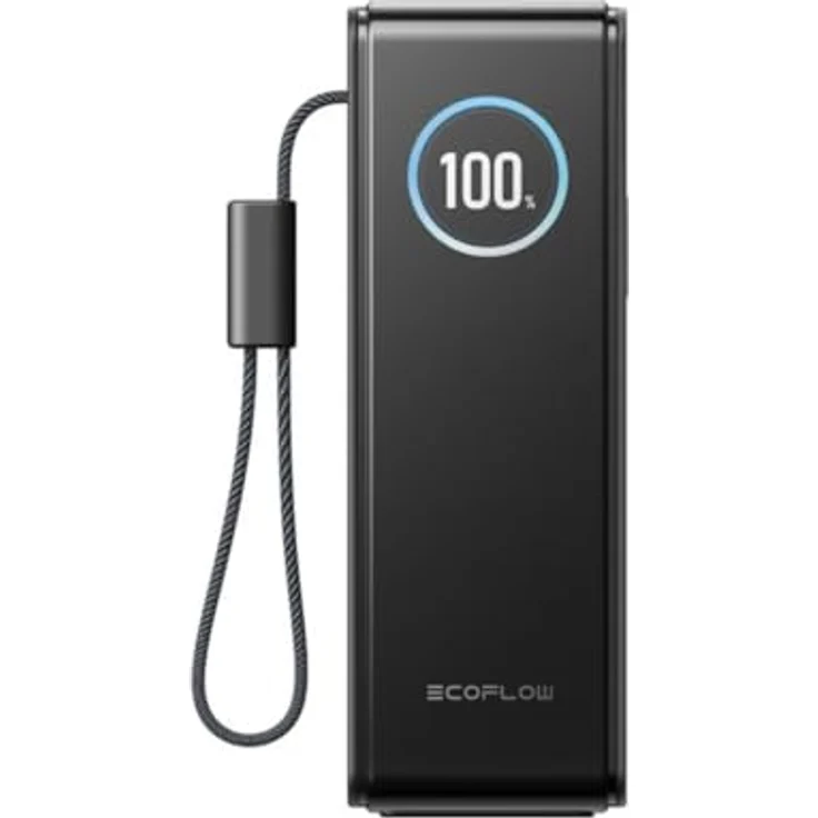 EcoFlow RAPID Powerbank 25.000mAh, 170 W Leistung, mit 2 integrierten USB-C-Kabeln, Schwarz – Bild 3