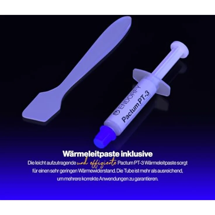 Endorfy Fortis 5 Black, Hochleistungs-CPU Kühler mit Fluctus 140 PWM-Lüfter und 6 Heatpipes, Schwarz – Bild 6