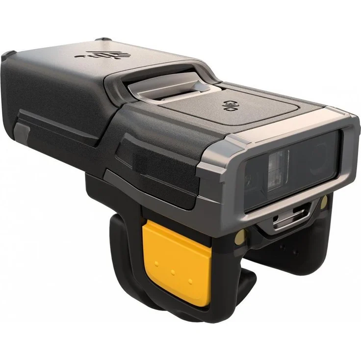 Zebra RS6100, Doppelseitiger Bluetooth-Ringscanner mit SE5500, 480mAh Akku, 1D/2D Barcode-Erfassung, Grau/Gelb