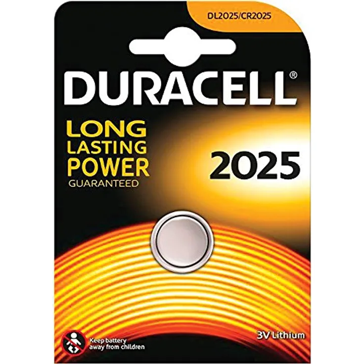 Duracell CR2025/DL2025 Lithium Knopfzelle Electronics, 1er Blister, 3 V