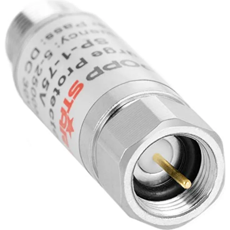 Poppstar 1008746 4x SAT Antenne Überspannungsschutz (Schutzadapter F-Stecker auf F-Buchse) silber - Preisvergleich – Bild 5