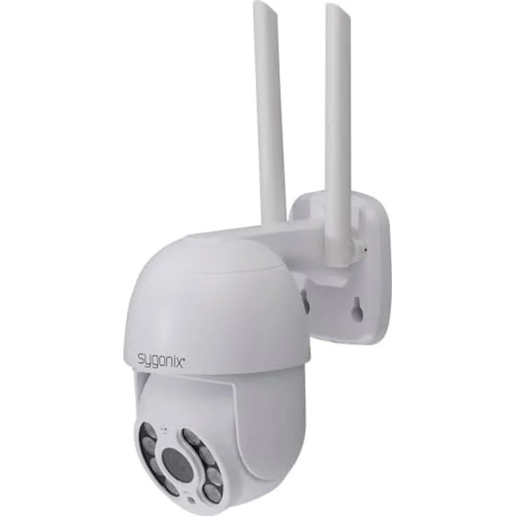 Sygonix SY-6440260 Funk-Zusatzkamera 2304 x 1296 Pixel 2.4 GHz, witterungsgeschützt, schwenkbar, neigbar, zoombar, IP65