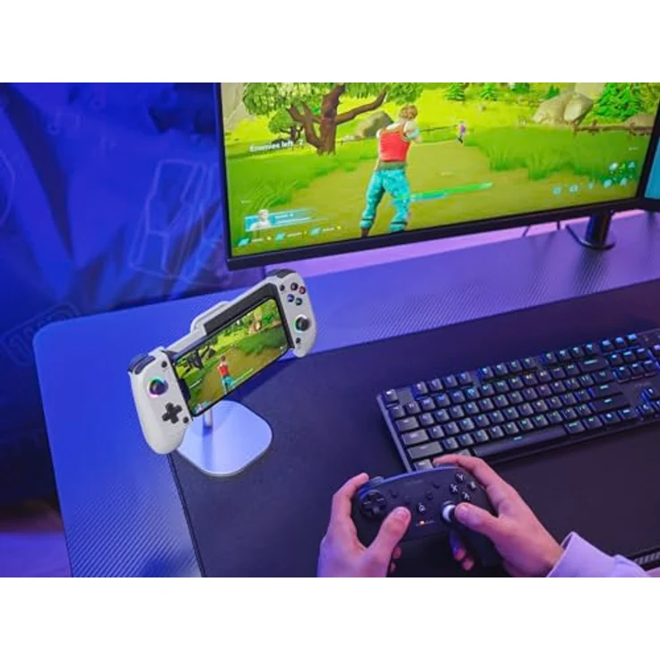 Trust GXT735G Mylox, Wireless Gaming Controller für Android und iOS mit Bluetooth 5.0, dualem Vibrationsfeedback, RGB-LED-Tasten, grau – Bild 10