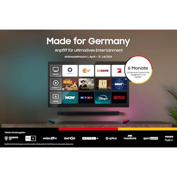 Samsung Neo QLED 4K QN85D Fernseher 65 Zoll, Samsung TV mit Neural Quantum 4K AI Gen2 Prozessor, Quantum-Matrix-Technologie, 4K Upscaling, Smart TV, GQ65QN85DBTXZG, Deutsches Modell [2024] – Bild 3