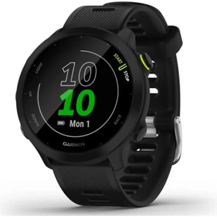Garmin Forerunner 55, GPS Smartwatch mit 1,04 Zoll Display, Puls- und Aktivitätsmessung, 37 g