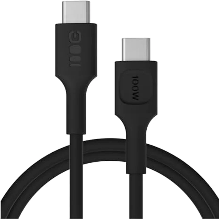 Green Cell PowerFlex USB-C zu USB-C Kabel, 1,2m, PD 100W, 480 Mbit/s, Schwarz – Bild 1
