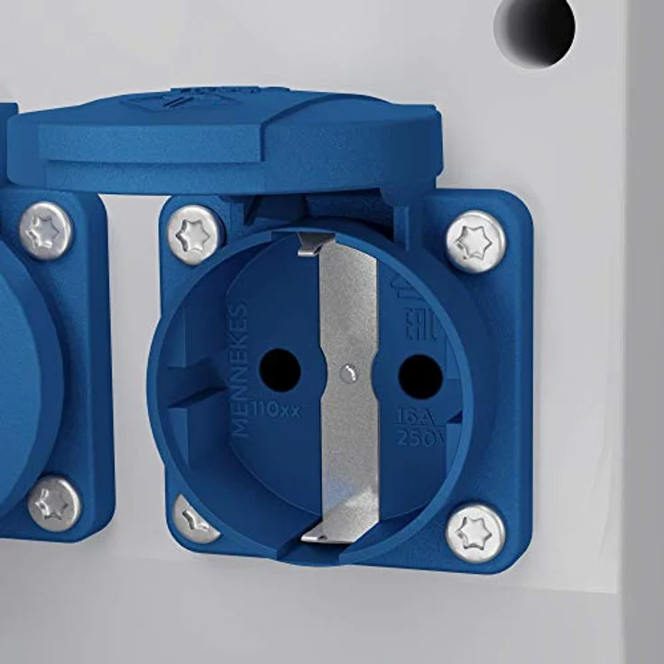 Doktorvolt Stromverteiler FRED 2x16A 2x230V, Baustromverteiler 4-fach, Mennekes-Steckdosen – Bild 3
