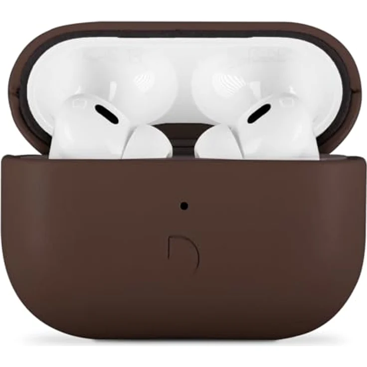Decoded Lederhülle AirPods Pro 3 Aircase elegant, Schutzhülle aus hochwertigem Vollnarbenleder, Braun, kabellosen Ladezugang – Bild 1