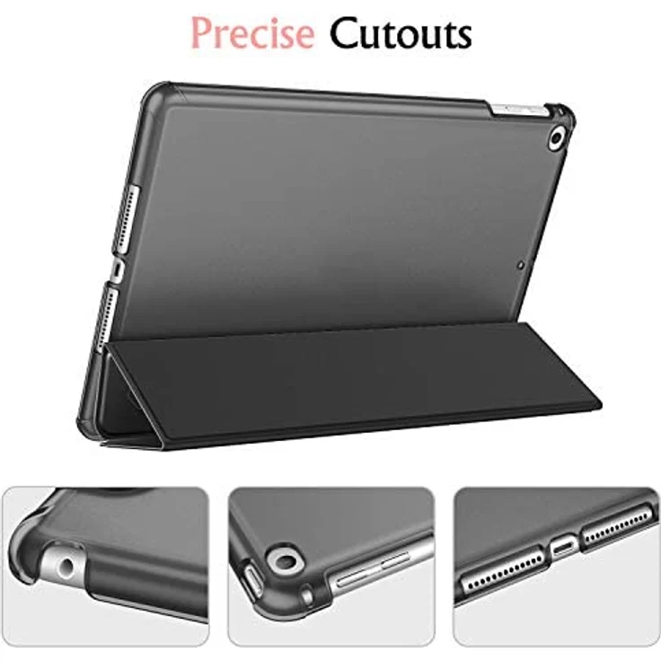 Fintie Hülle für iPad Air 2 (2014 Modell) / iPad Air (2013 Modell) - Ultradünne Superleicht Schutzhülle mit Transparenter Rückseite Abdeckung mit Auto Schlaf/Wach Funktion, Schwarz – Bild 4