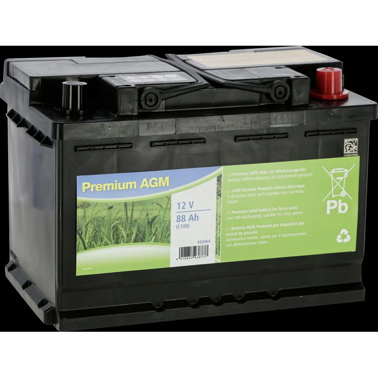 Kerbl Premium AGM Batterie 88 AH (C100), zuverlässige Stromquelle mit hoher Leistungsfähigkeit, 442064 – Bild 1