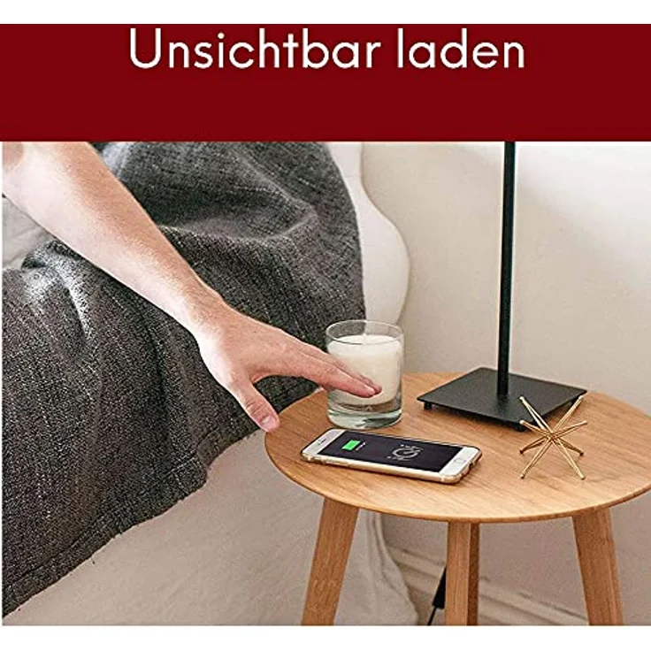 kalb QI Unterbau- und Einbau-Ladegerät, grau, Wireless Induktions-Ladegerät mit Ladedistanz 3-18 mm, platzsparend und spritzwassergeschützt – Bild 7