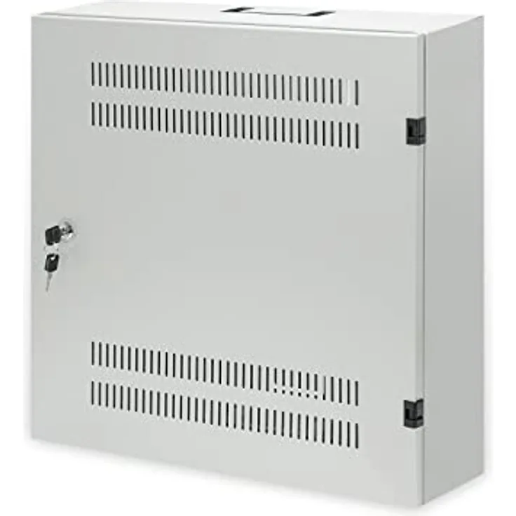 Intellinet 713641 Schrank 19 Zoll mit niedrigem Profil mit horizontalen Pfosten 4U und vertikalen 2U Grau