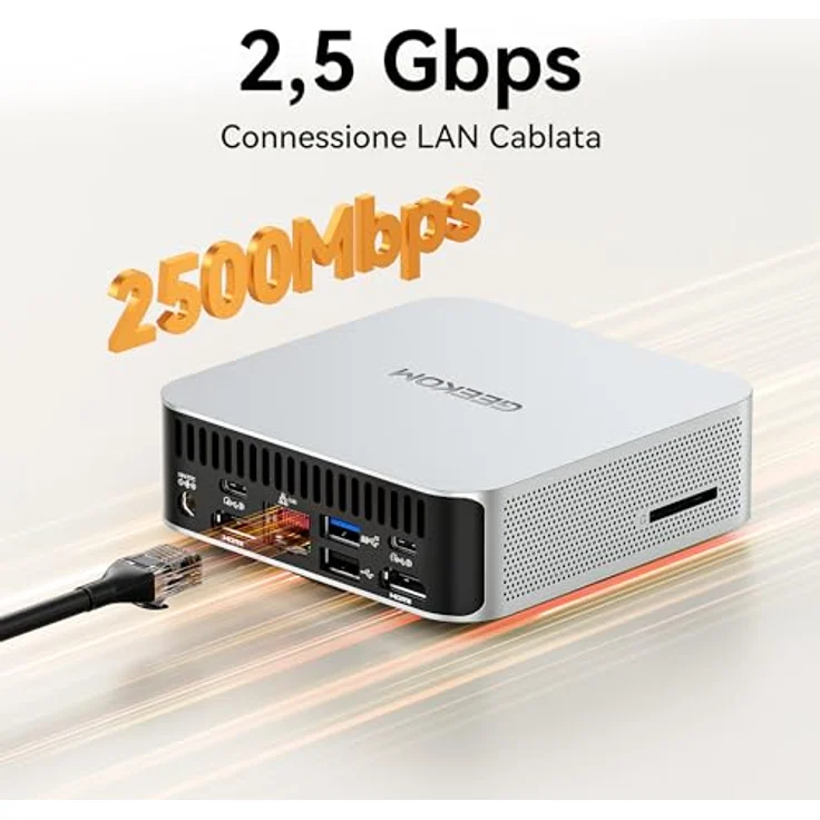 GEEKOM Mini PC A5 Pro 2026 Edition, AMD Ryzen 5 7530U, 1TB SSD, 16GB RAM, Windows 11 Pro, 2 x USB-C, 8K Quad-Display – Bild 7