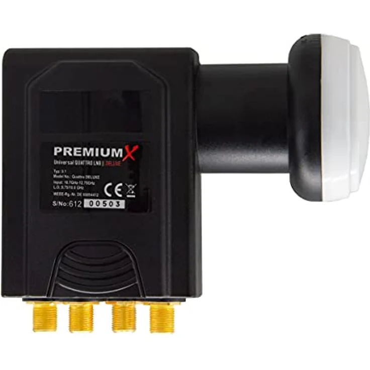 Premium X Deluxe Quattro LNB SAT, Digitaler Multischalter Empfangsselektor für Astra, Eutelsat, UHD 4K, wasserdicht und hitzebeständig – Bild 5