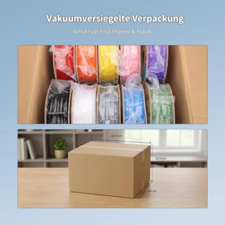 3DHoJor PLA Filament Bundle Set, 1.75mm, 10 x 1kg Rollen in kalten und warmen Farbtönen, hochkompatibel – Bild 4