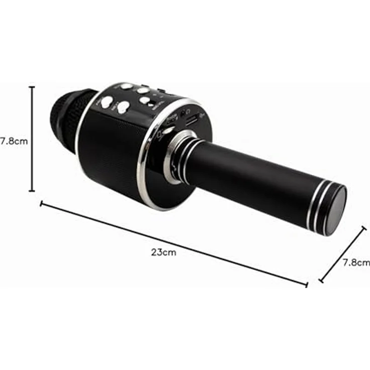 DENVER KMS-20B, Kabelloses Bluetooth-Karaoke-Mikrofon mit Lautsprecher, 5-6 Stunden Spielzeit, USB/SD-Steckplatz – Bild 7