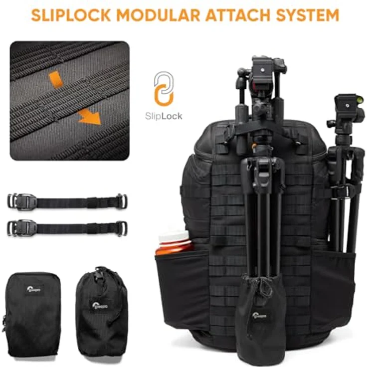 Lowepro ProTactic BP 450 AW III Kamerarucksack, 4 Zugriffspunkte, für Fotografen/Videografen, Volumen 28 l, mit Regenhaube, recyceltes Gewebe (GREEN LINE) – Bild 5