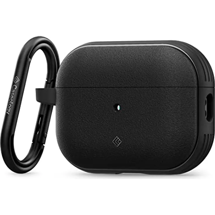 Caseology Vault Hülle Kompatibel mit Airpods Pro 2 (2022) - Matte Black - Robust und griffig mit TPU-Körper für Stoßdämpfung